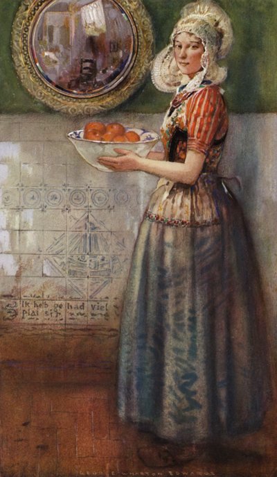 The Bowl of Oranges (színes litó) alkotó: George Wharton Edwards