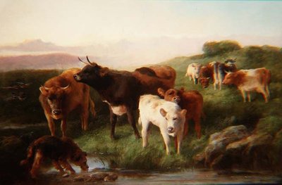 Felvidéki szarvasmarha legeltetés alkotó: George Wiliam Horlor