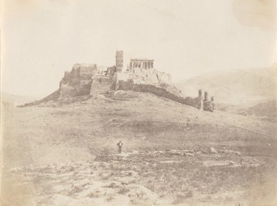 Pnyx és Akropolisz, kb. 1848. alkotó: George Wilson Bridges