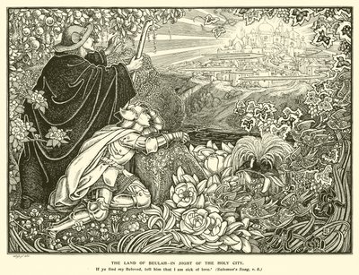 Beulah földje, a szent város szemében (metszet) alkotó: George Woolliscroft Rhead