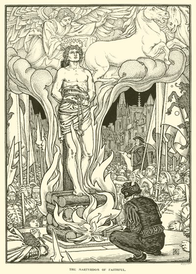A hűségesek mártíromsága (metszet) alkotó: George Woolliscroft Rhead