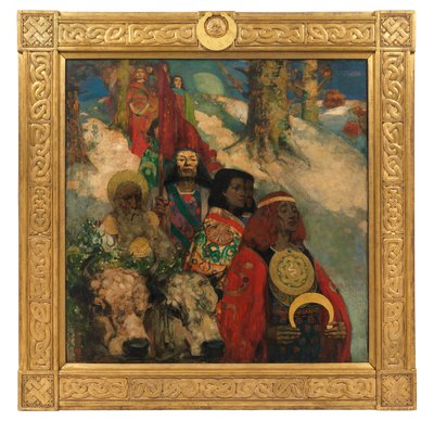 A druidák - A fagyöngy behozása alkotó: George and Hornel Edward A. (1864 1933) Henry