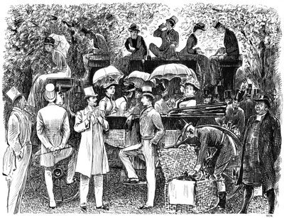 Emlékezés a Lords Cricket Ground Eton vs Harrow-ra, 1878 1891 alkotó: George du Maurier