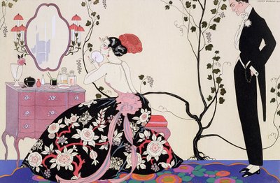 A hát nélküli ruha, metszett Henri Reidel alkotó: Georges (after) Barbier