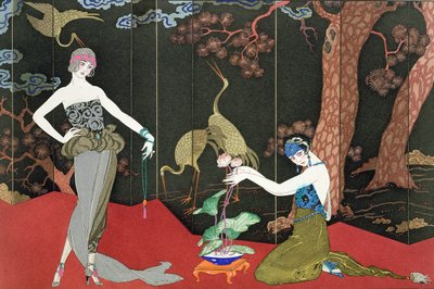 A Lakk divatja, metszett Henri Reidel alkotó: Georges (after) Barbier