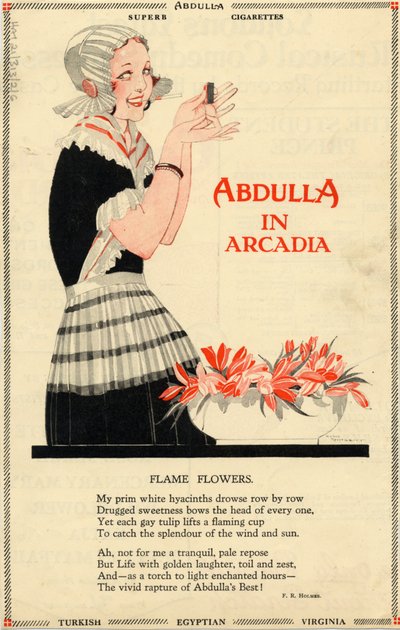 Abdulla cigaretták, 1920-as évek alkotó: Georges Barbier