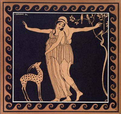 Balettjelenet Tamara Karsavinával (1885-1978) 1914 (pochoir print) alkotó: Georges Barbier