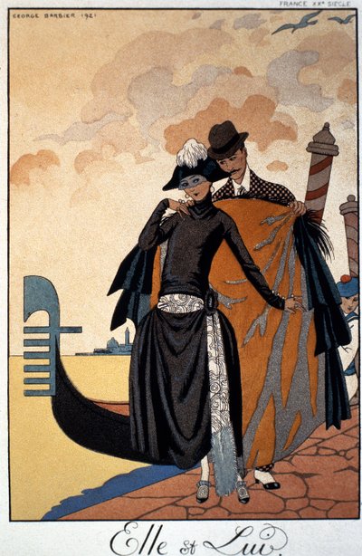 Ő és Ő, divat illusztráció alkotó: Georges Barbier