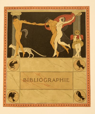 Illusztráció a Les Chansons de Bilitisből, Pierre Louys, pub. 1922 (sablonnyomat) alkotó: Georges Barbier
