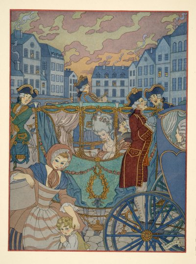 Illusztráció Pierre Choderlos de Laclos (1741-1803) „Les Liaisons Dangereuses” című kocsmából. 1934 (sablonnyomat) alkotó: Georges Barbier