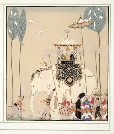 La Belle Missous a Personages de Comedie pubból. 1922 (sablonnyomat) alkotó: Georges Barbier