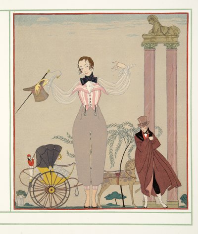 Mademoiselle de Maupin, a Personages de Comedie, pub. 1922 (sablonnyomat) alkotó: Georges Barbier