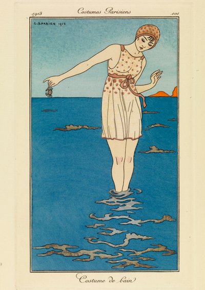 101. tányér a "Costumes Parisiens"-ből alkotó: Georges Barbier