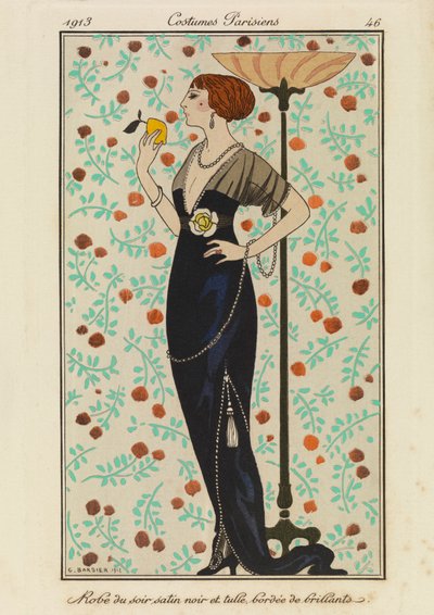 46. tábla a Costumes Parisiens-től alkotó: Georges Barbier