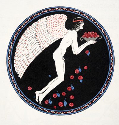 Roses in the Night, illusztráció a Les Chansons de Bilitisből, Pierre Louys, pub. 1922 (sablonnyomat) alkotó: Georges Barbier