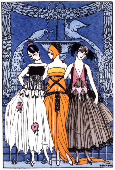 a három kegyelem, c. 1920 (metszet) alkotó: Georges Barbier