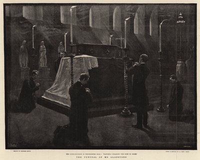 Gladstone úr temetése alkotó: Georges Bertin Scott