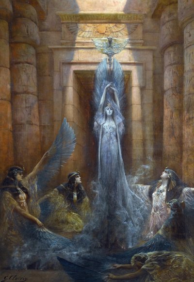 Neith (ou Neit) - Neith istennő p- Peinture de Georges Clairin (1843-1919), - Olaj, vászon alkotó: Georges Clairin
