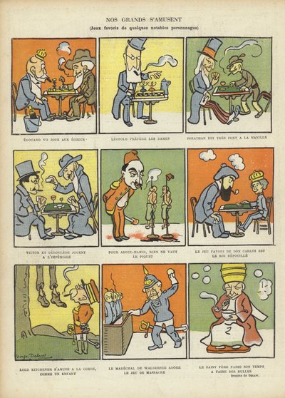Nagyok kedvenc játékai, illusztráció a Le Rire-hez alkotó: Georges Delaw