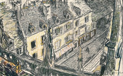 Egy utca Valogne-ban, 1911 alkotó: Georges Dupuis