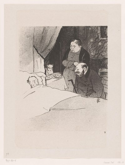 Zieke férfi az ágyban Beteg (eredeti cím) A természet nagyszerű látványai; a Mr. Anybody élete (eredeti sorozatcím) alkotó: Georges Hermann Rene Paul