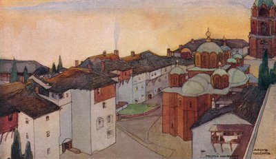 Az orosz orosz kolostor, XIX. század alkotó: Georges Kossiakoff