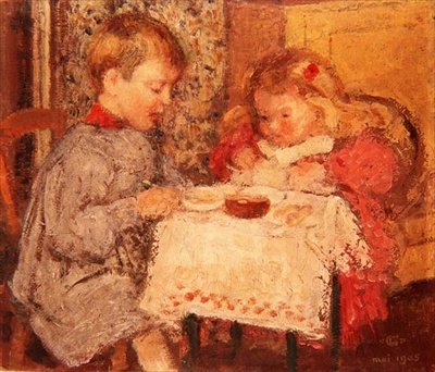 A baba vacsorája alkotó: Georges Lemmen