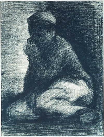 Egy fiatalember kuporogva, 1882 körül alkotó: Georges Pierre Seurat