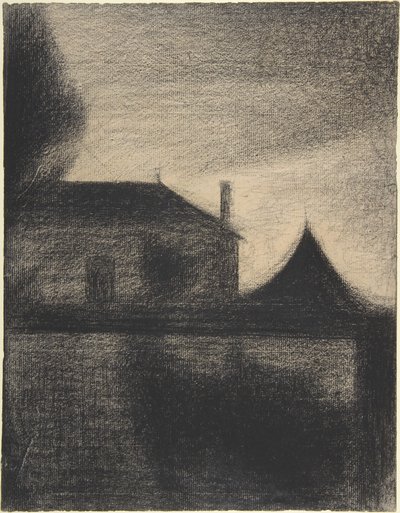 Ház alkonyatkor alkotó: Georges Pierre Seurat