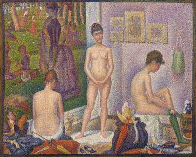 Les Poseuses, Ensemble (kis változat) alkotó: Georges Pierre Seurat