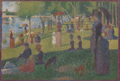 Tanulmány egy vasárnaphoz a La Grande Jatte-n, 1884. alkotó: Georges Pierre Seurat