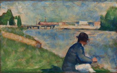 Tanulmány az "Asnières-i fürdőzőknek", 1883-1884 körül alkotó: Georges Pierre Seurat