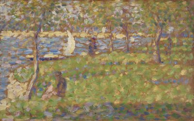 Tanulmány a "La Grande Jatte" számára alkotó: Georges Pierre Seurat