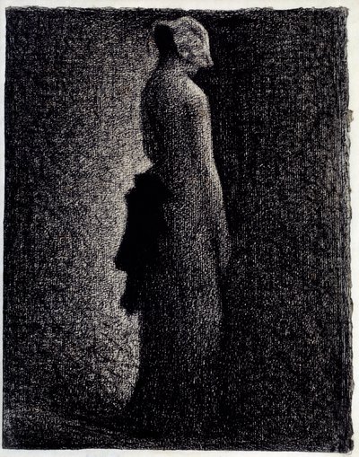 Georges Seurat (1859-1891) fekete csomó ceruza rajza 1882 körül Dim. 0,31 x 0,23 m Párizs. Orsay Múzeum alkotó: Georges Pierre Seurat