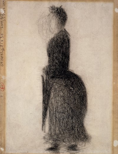 Nő napernyővel; Nő esernyős, 1883 körül alkotó: Georges Pierre Seurat