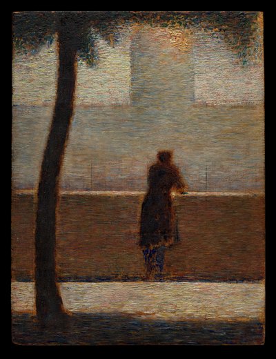 Korlátnak támaszkodó férfi alkotó: Georges Seurat