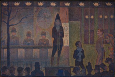 Cirkuszi mellékelőadás alkotó: Georges Seurat