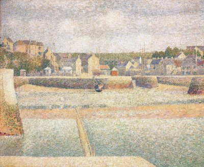 Porten-Bessin külső kikötője apálykor alkotó: Georges Seurat