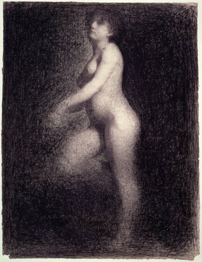 Akt, 1881-82 körül (ceruza és zsírkréta) alkotó: Georges Seurat