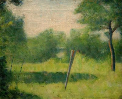 Paysage au piquet (táj egy rúddal) alkotó: Georges Seurat