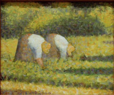 Parasztasszonyok munkában alkotó: Georges Seurat