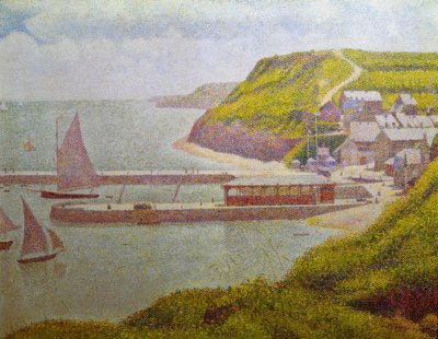 Porten-Bessin, külső kikötő, dagály (Calvados) alkotó: Georges Seurat