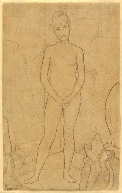 Tanulmány a "The Models" után alkotó: Georges Seurat