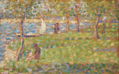 Tanulmány a "La Grande Jatte" számára alkotó: Georges Seurat