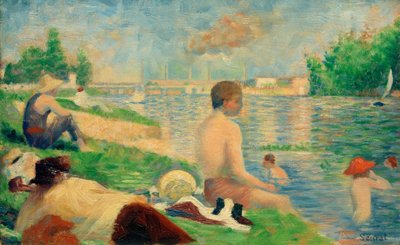Úszás, Asnières (Badeplatz Asnières / Finale Studie) alkotó: Georges Seurat