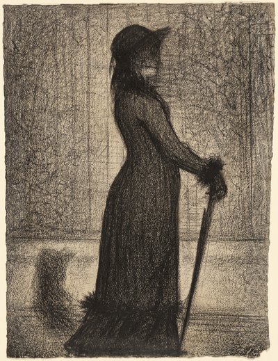 Nő Sétáló alkotó: Georges Seurat