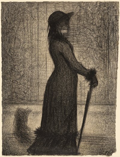 Sétáló nő alkotó: Georges Seurat