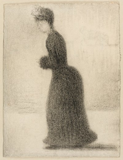 Nő egy Muffal alkotó: Georges Seurat