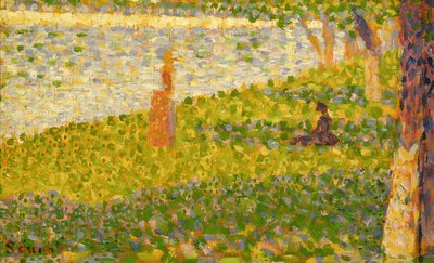 Nők a folyóparton, a La Grande Jatte tanulmánya, 1885-86 körül alkotó: Georges Seurat