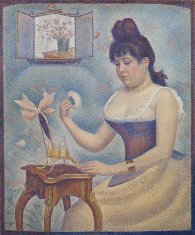 Fiatal nő púderezi magát, 1888-90 körül alkotó: Georges Seurat